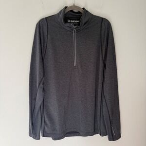 Sunice Mens Charcoal Gray Heather Quarter Zip‎ Pullover S77008 Size Large